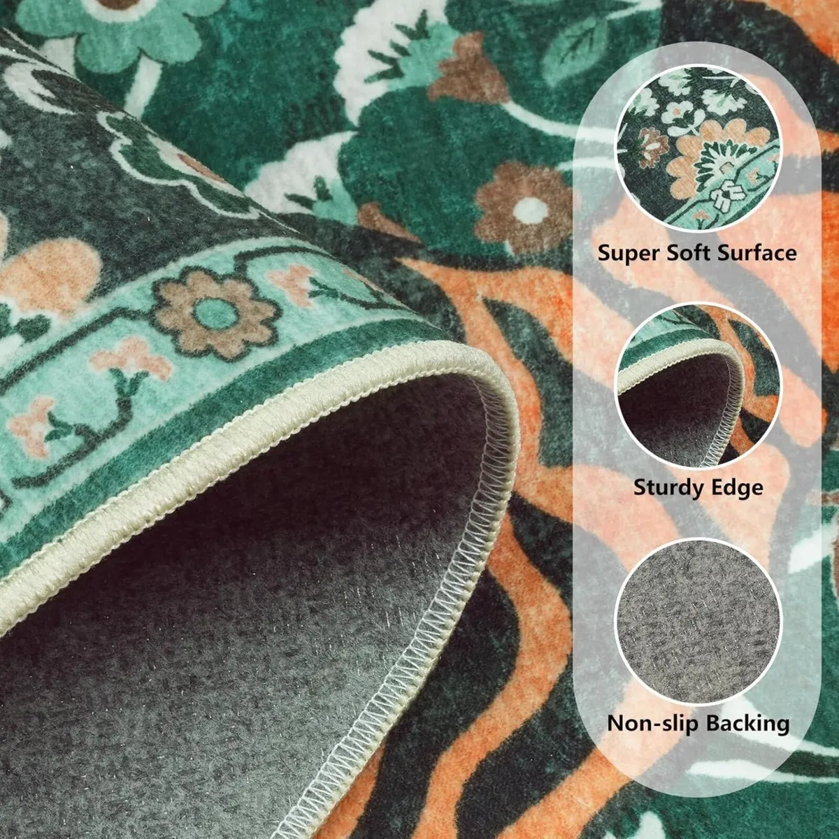 Rugs Living Room Large 160x230cm Vintage Washable - Image 3