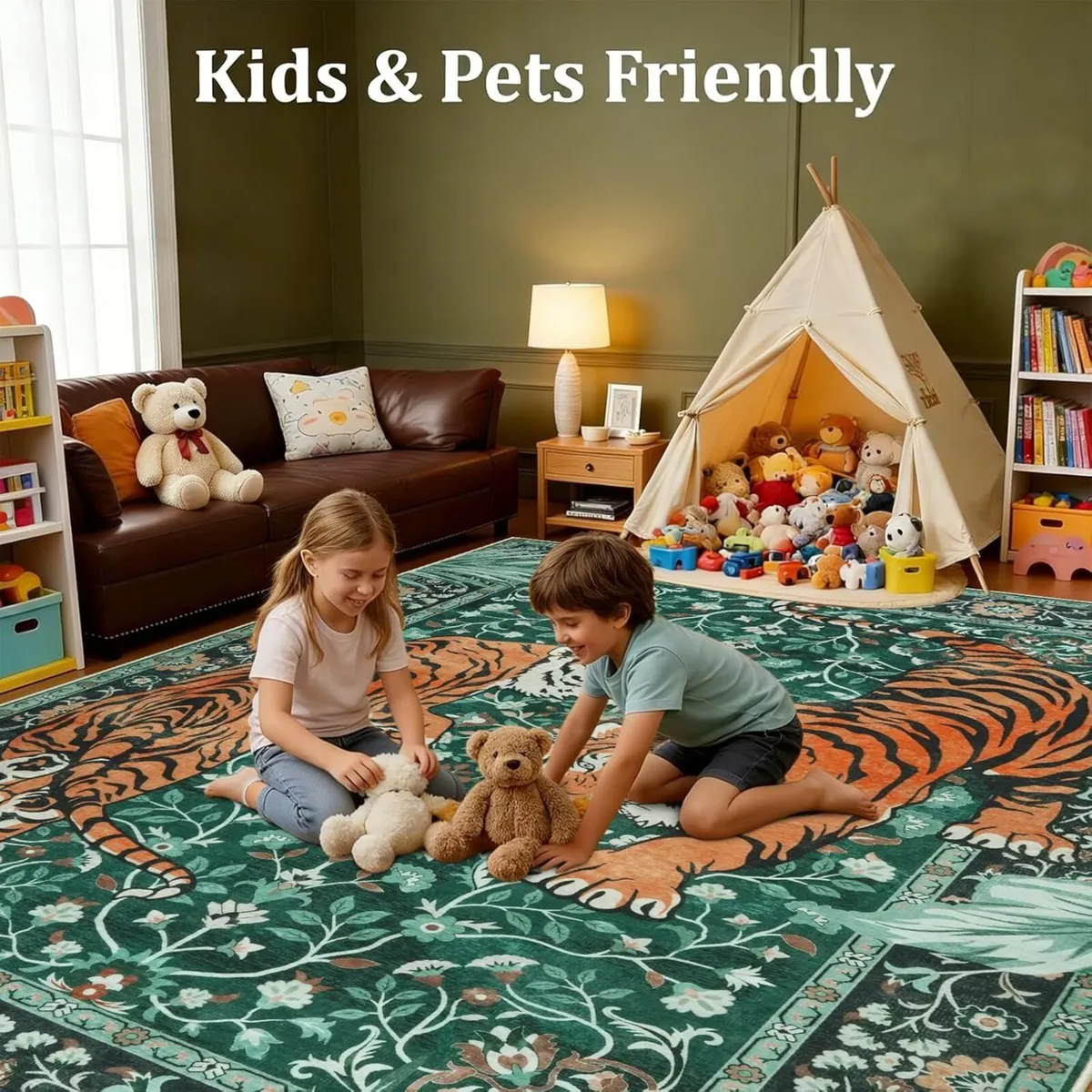 Rugs Living Room Large 160x230cm Vintage Washable - Image 4