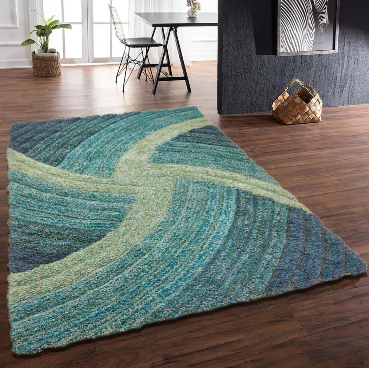 Shaggy Rug for Living Room Bedroom Dining Carpet - Image 1