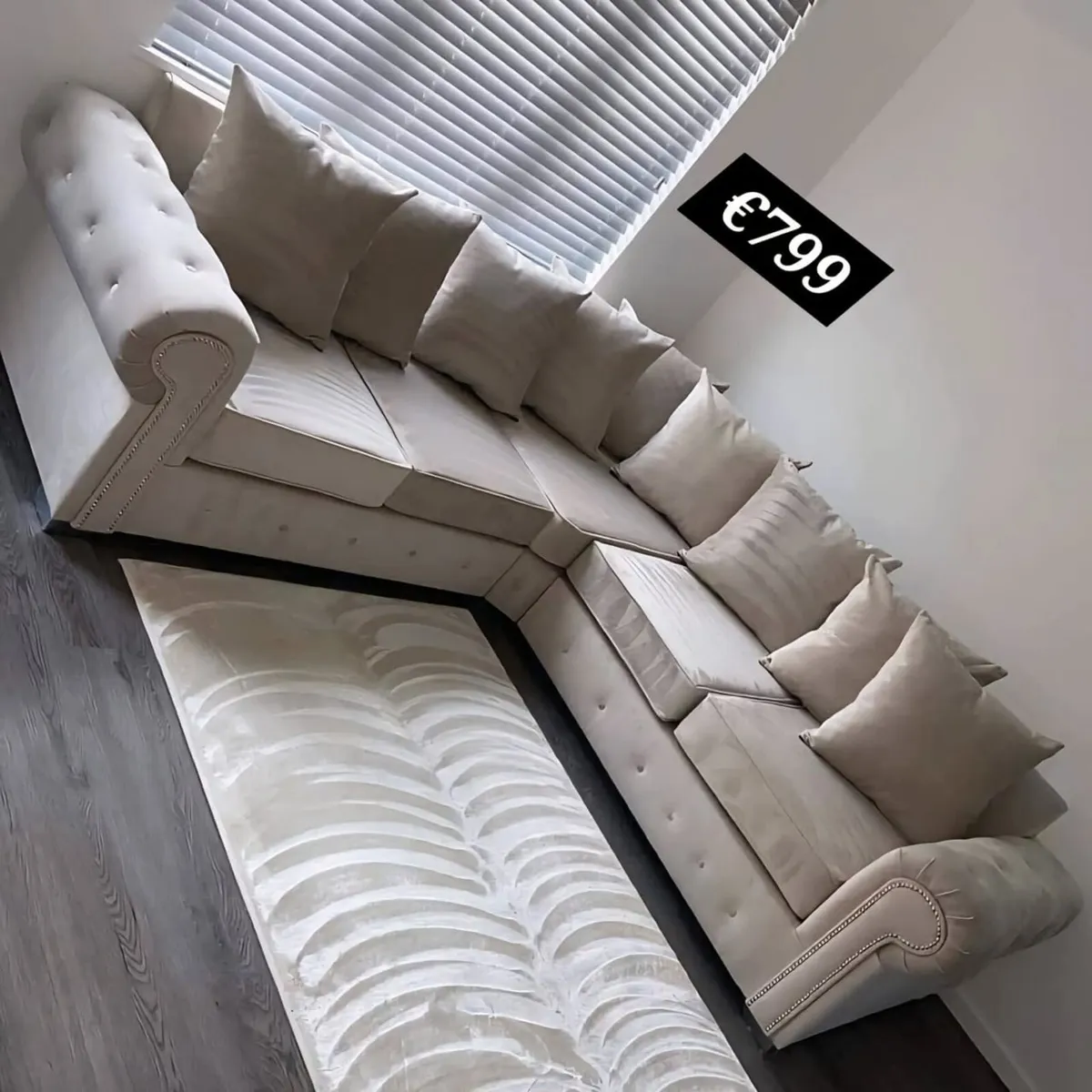 Olympia Corner & 3+2 Seater Fabric Sofa Set - Image 1
