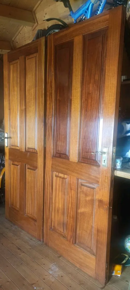 2 Solid mahogany doors