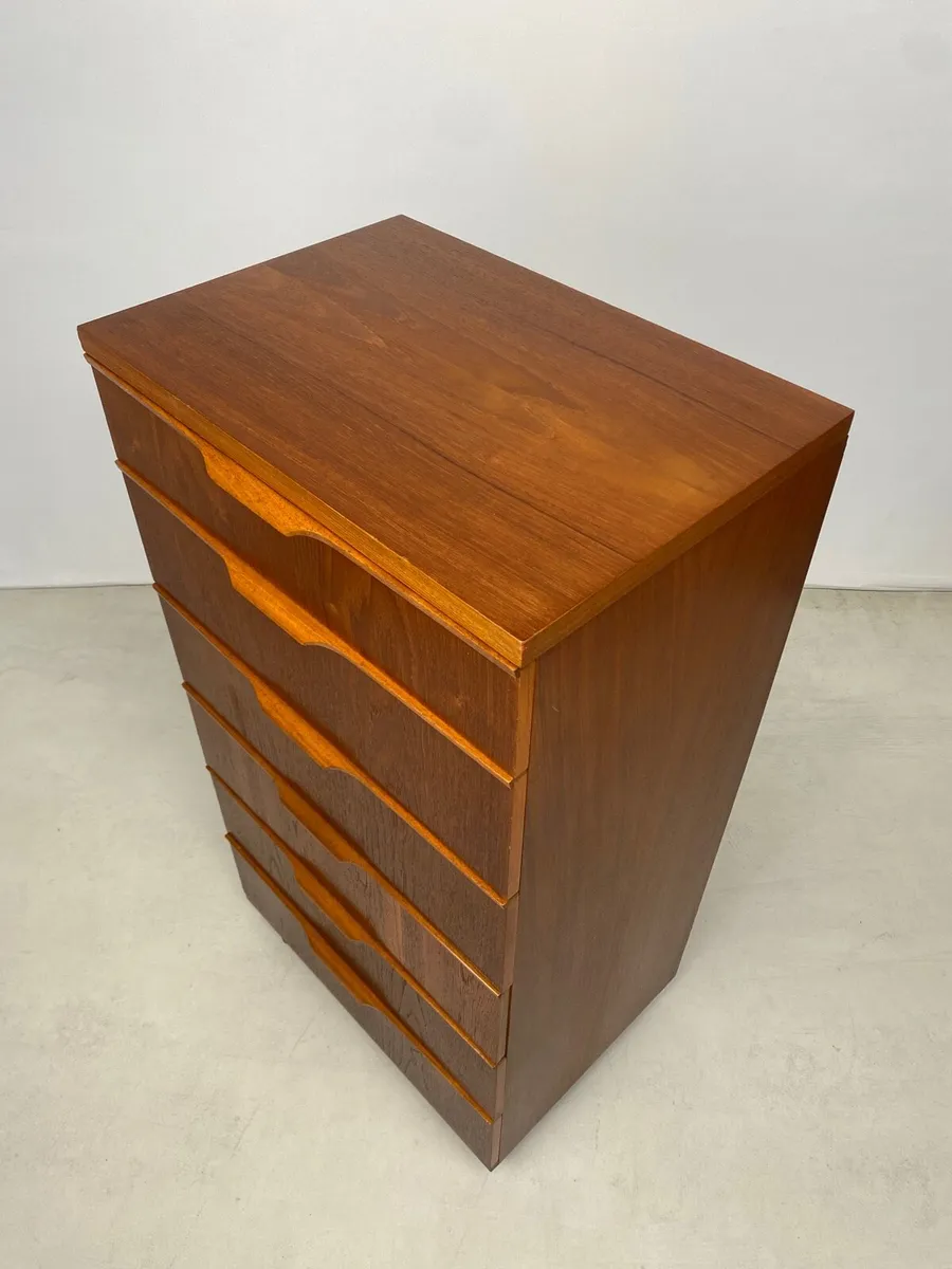 Mid Century G Plan Tallboy Chest of Drawers - Image 2