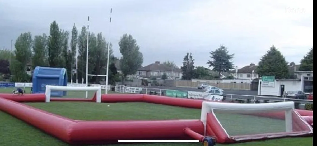 4x Football themed bouncy castles - Image 1