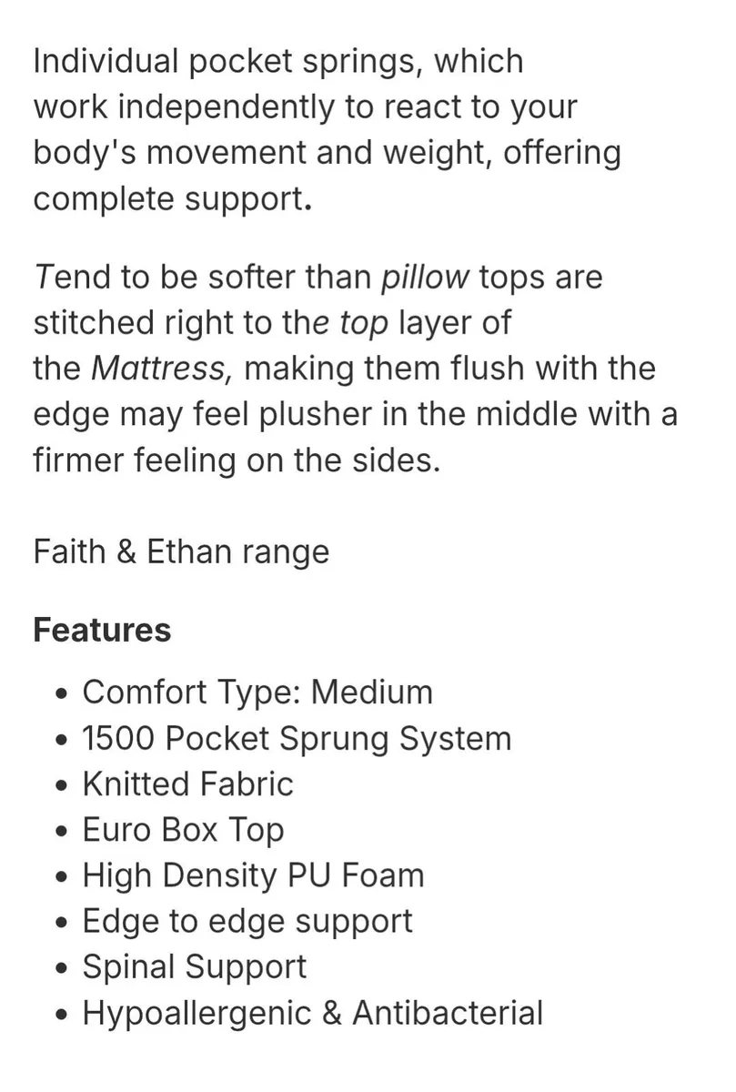 Brand new KING firm mattress, base not included - Image 2