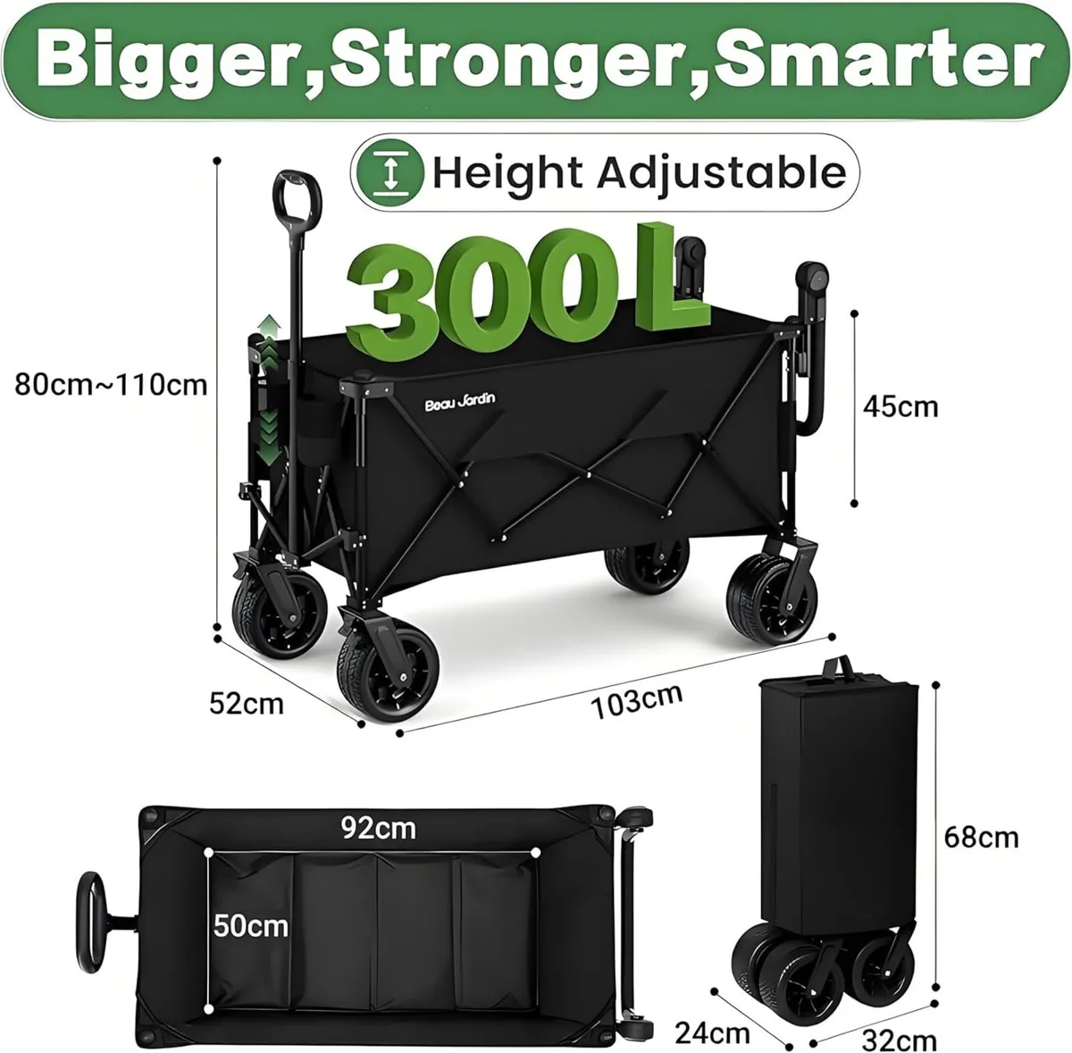 XXXL Festival Trolley on Wheels 300L 250KG - Image 2