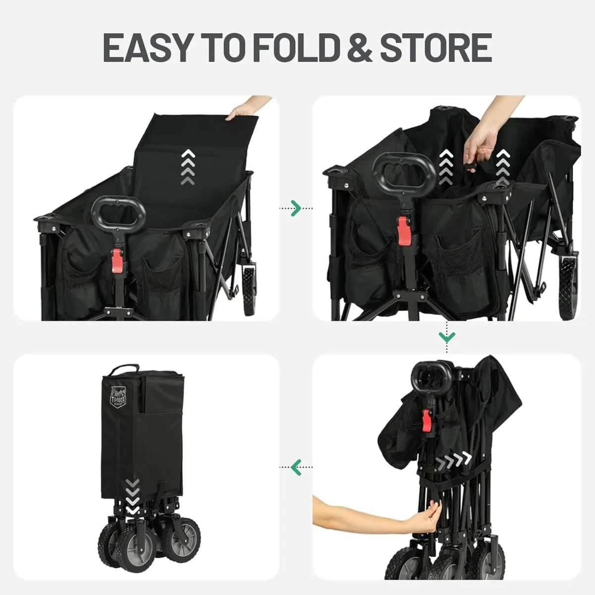 Festival Trolley on Wheels 200L Folding Camping - Image 4