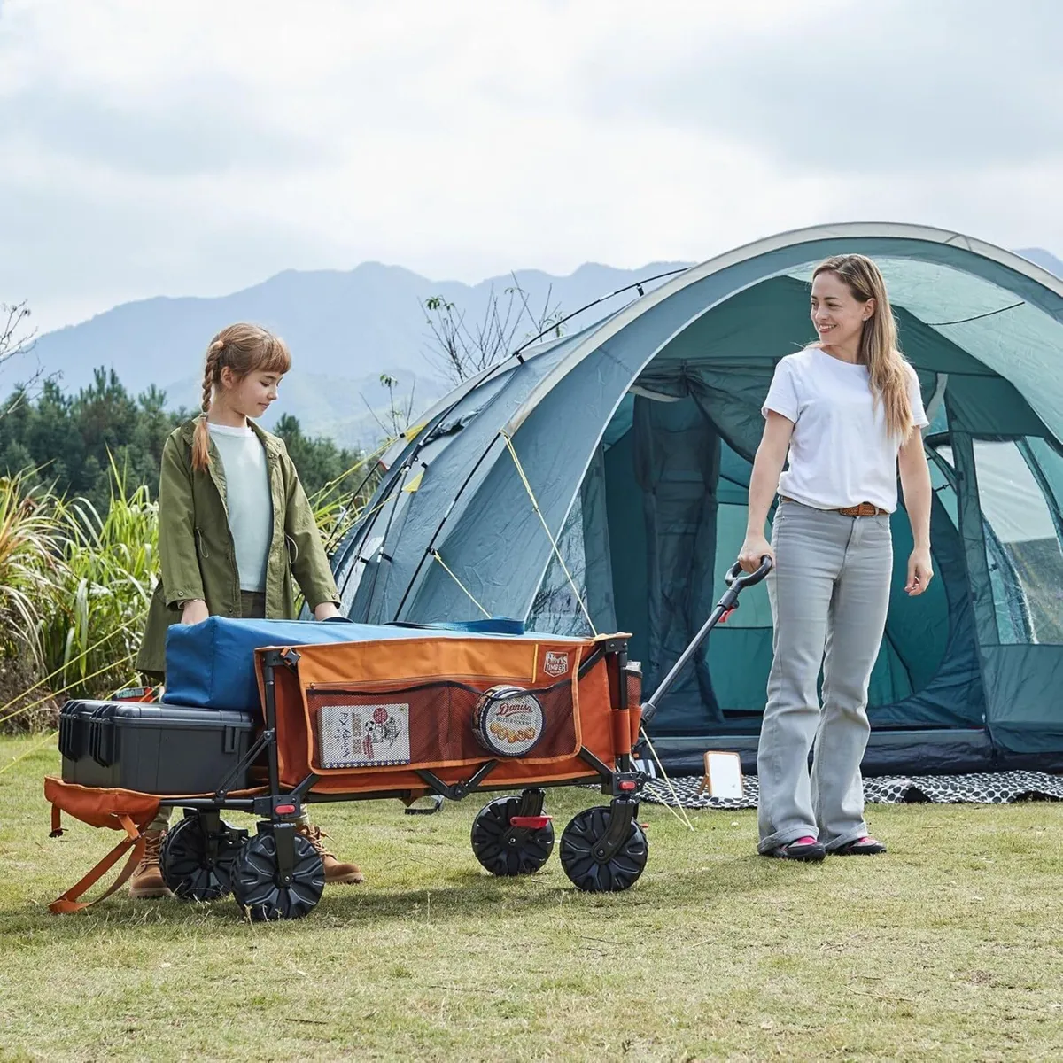 Festival Trolley 300L Folding Beach Cart with - Image 2