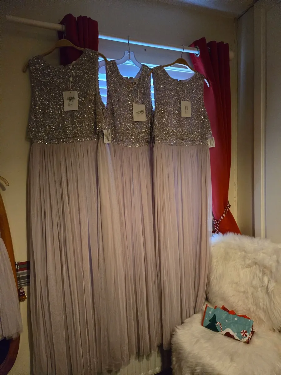 3 bridesmaid dresses and 2 flower girl dresses - Image 4