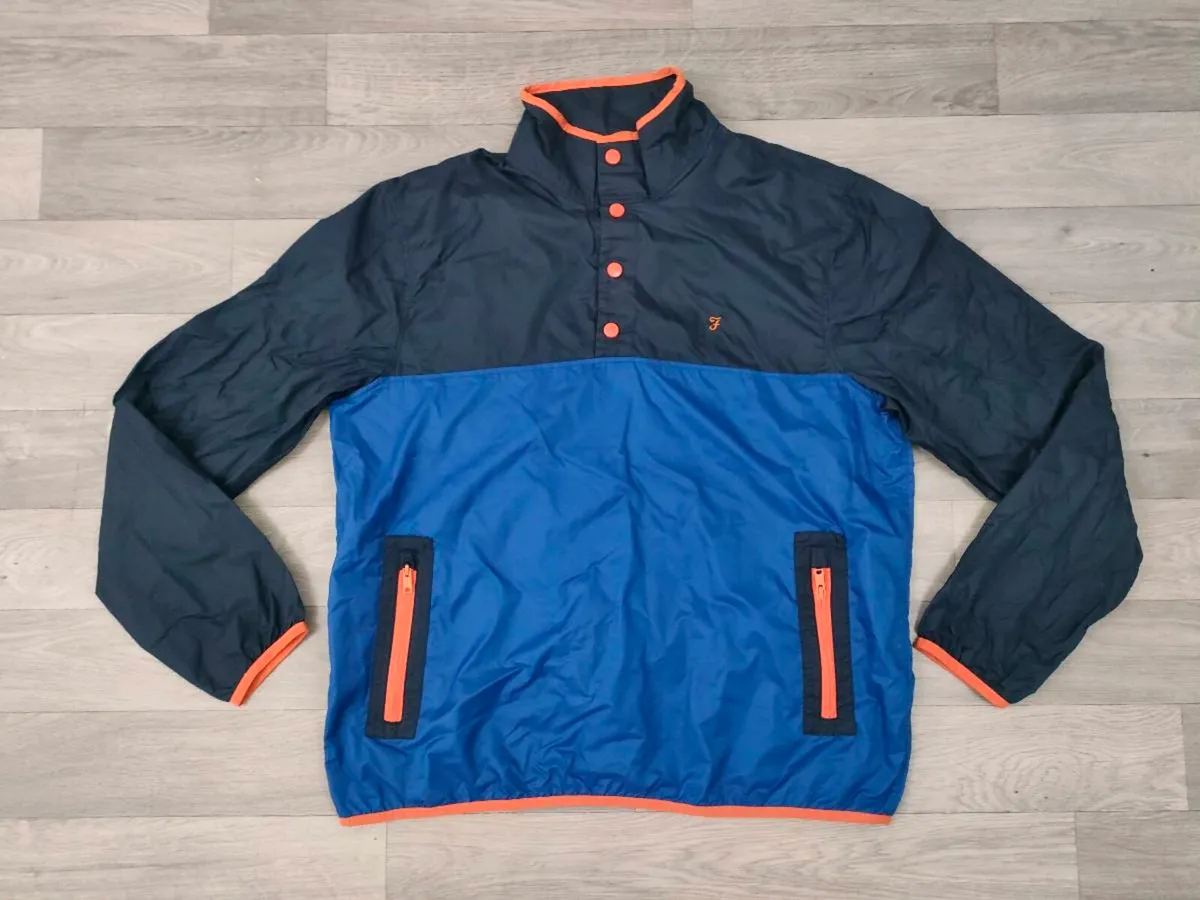 Farah Half Button Windbreaker Jacket Mens Medium - Image 1