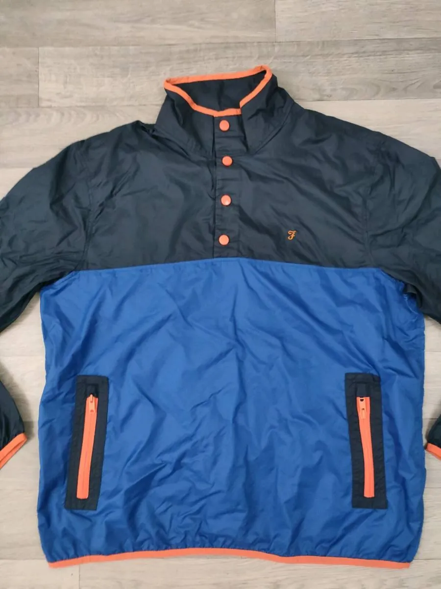 Farah Half Button Windbreaker Jacket Mens Medium - Image 2