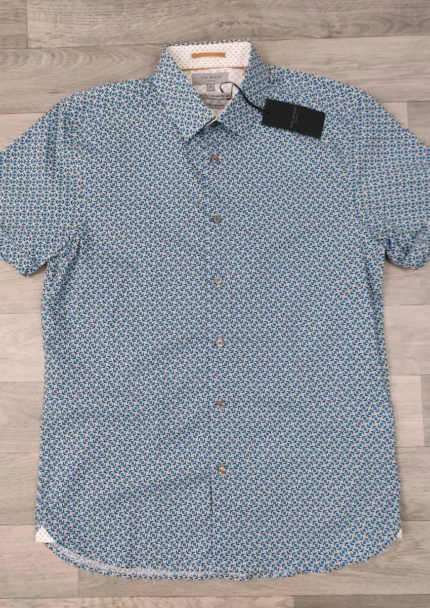 Ted Baker Short Sleeve Shirt Mens Medium Slim Fit - Image 2