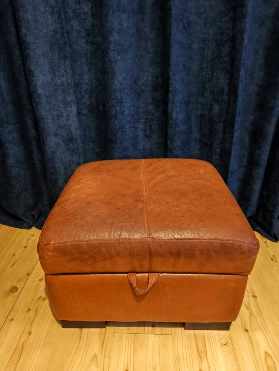 2 seater Sofa with footstool, TV unit, shelf unit - Image 2