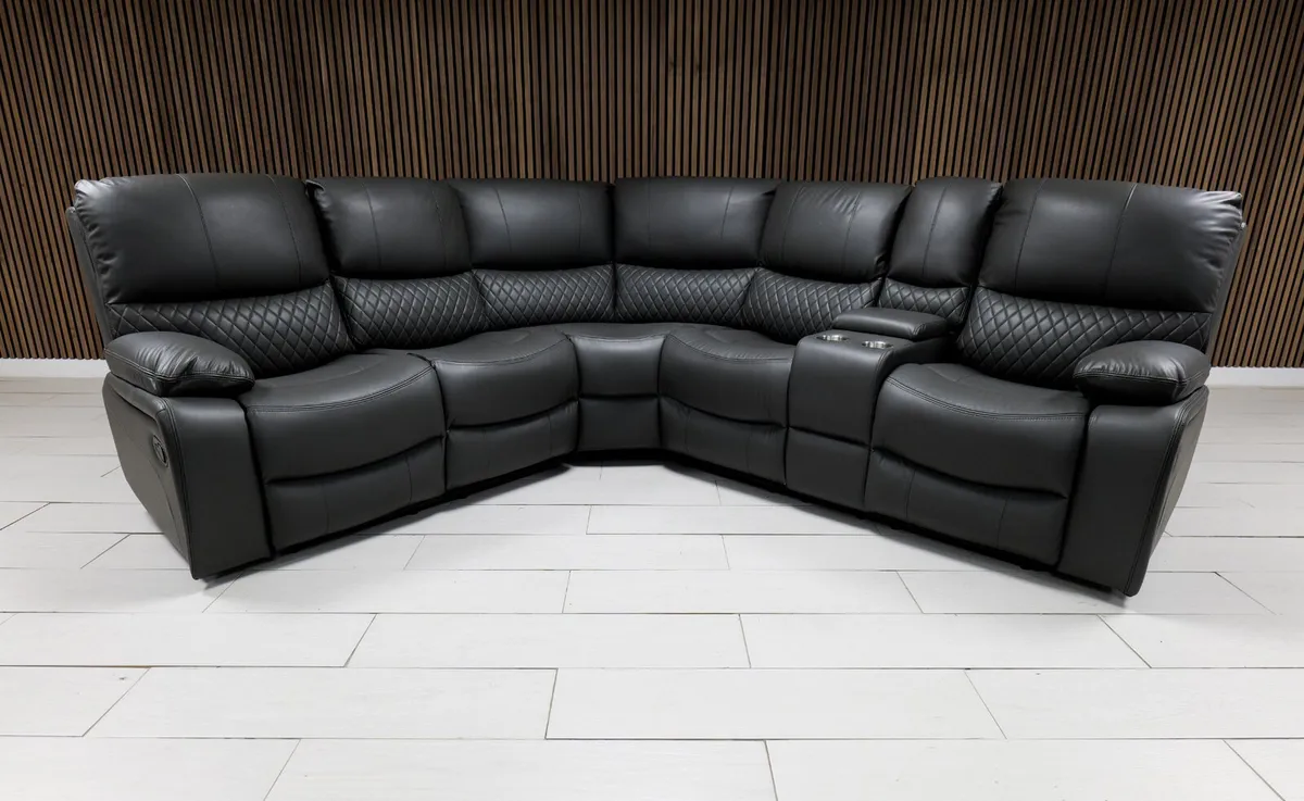 Rita Manual Corner Leather Recliner Sofa - Image 3