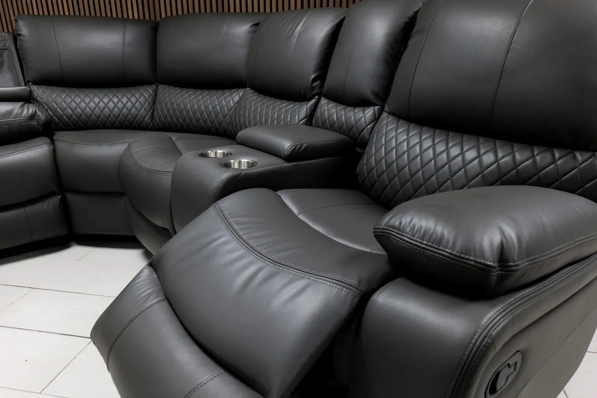 Rita Manual Corner Leather Recliner Sofa - Image 4
