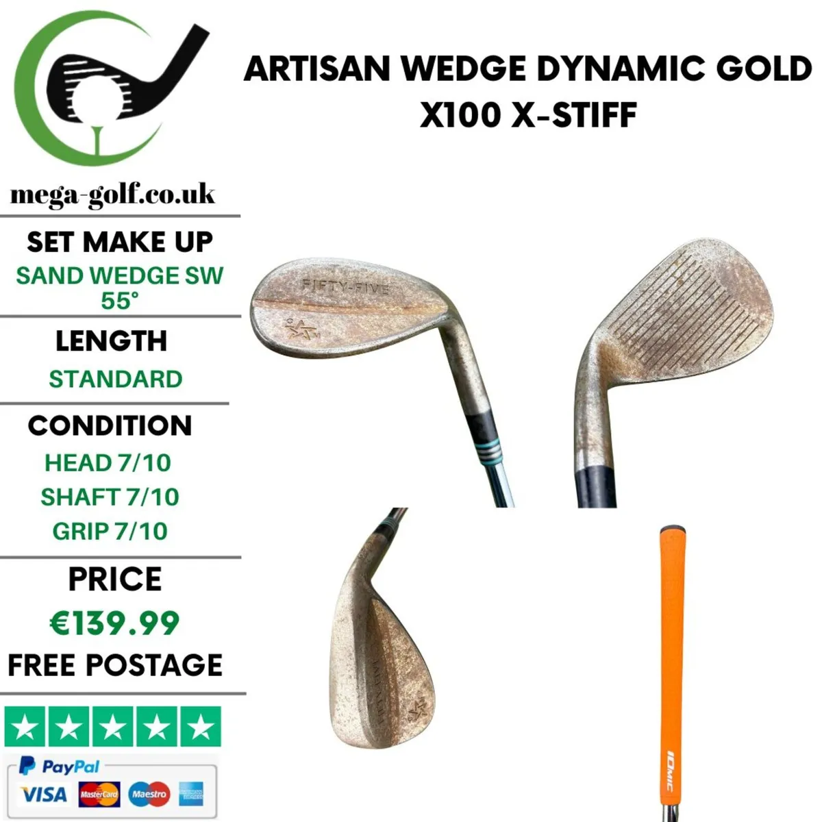 Artisan Wedge Sw 55° / Dynamic Gold X100 X-Stiff - Image 1