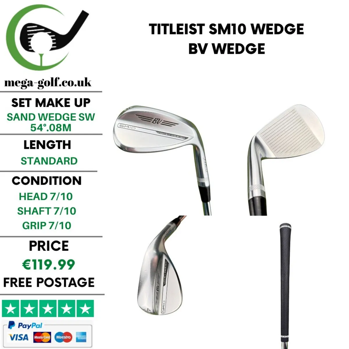 Titleist SM10 Wedge Sw 54°.08M / Bv Wedge - Image 1