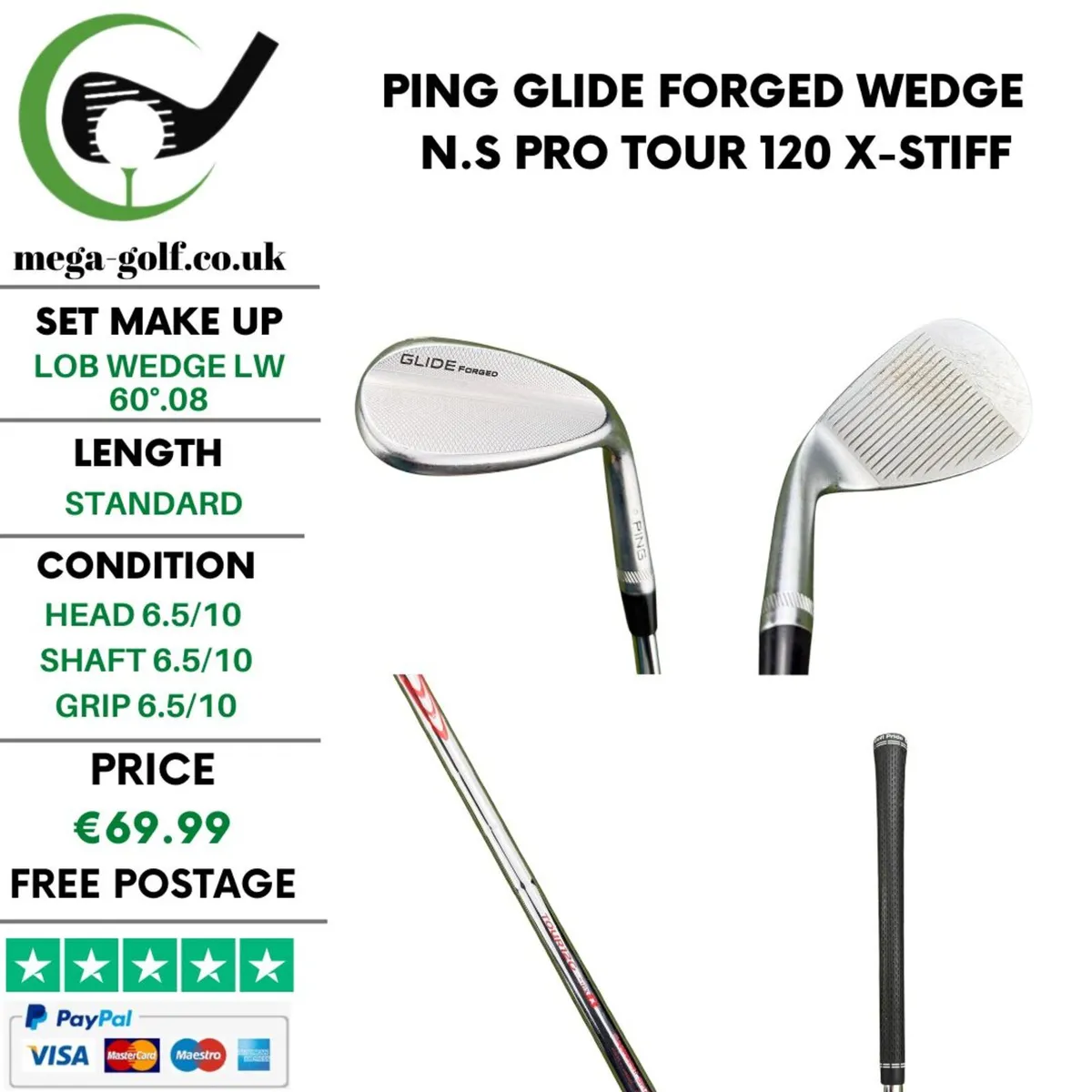 Ping Glide Forged Wedge Lw 60°.08 / X-Stiff - Image 1