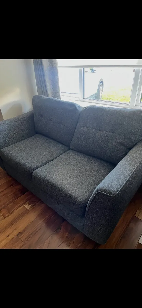 Sofa 4 seater 2 seater and foot stool - Image 2