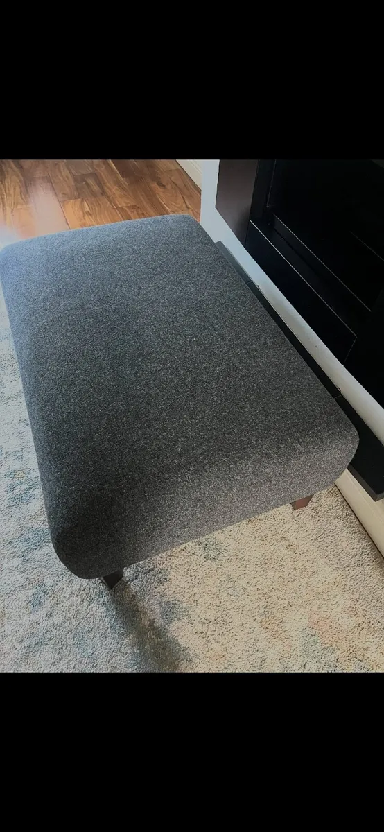 Sofa 4 seater 2 seater and foot stool - Image 3