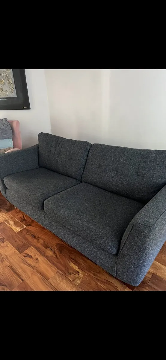 Sofa 4 seater 2 seater and foot stool - Image 1