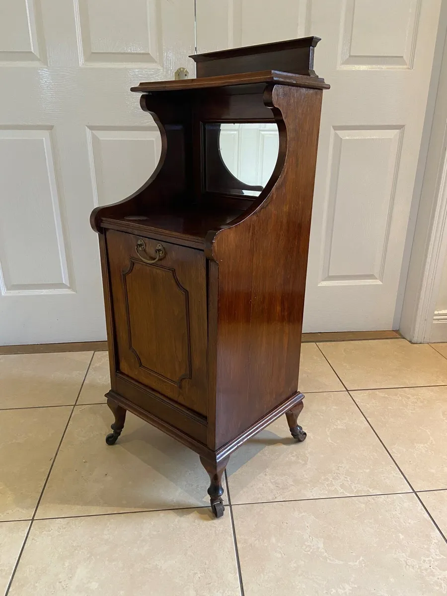 Victorian Walnut bedside table - Image 1