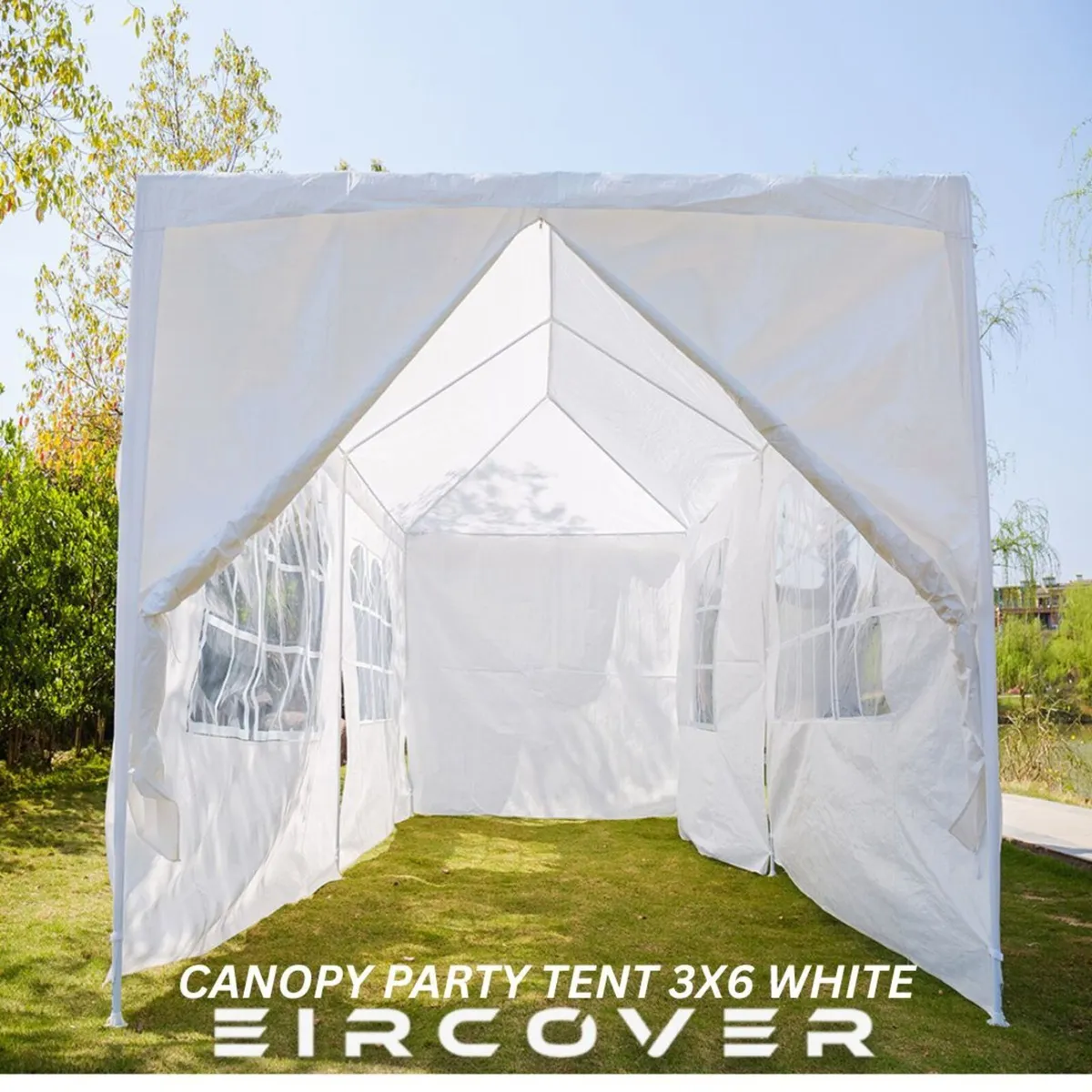 Gazebo Canopy  Party Tent  3m x 6m White - Image 2