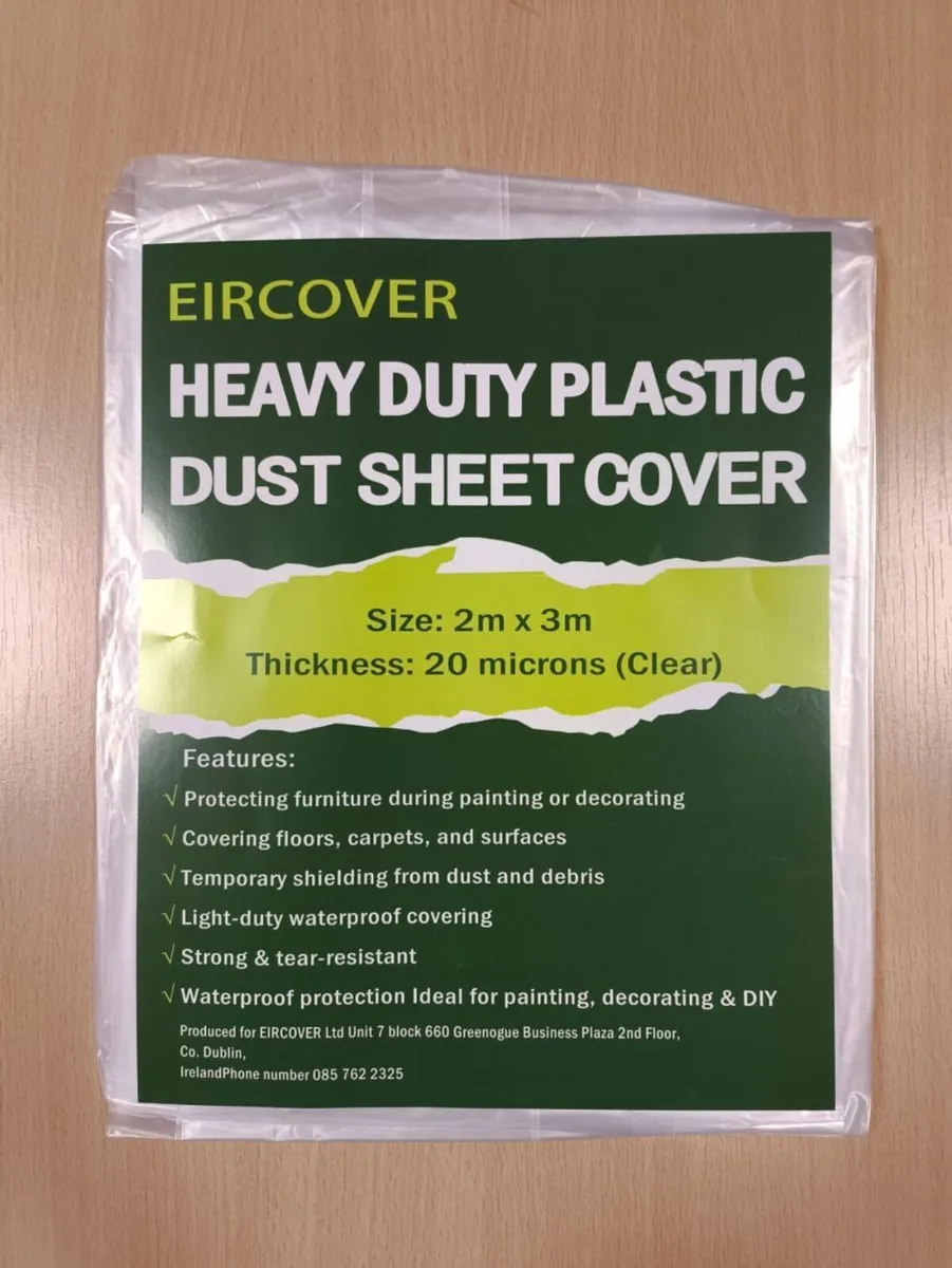 Plastic dust sheet 2m x 3m (7' x 10') - Image 1