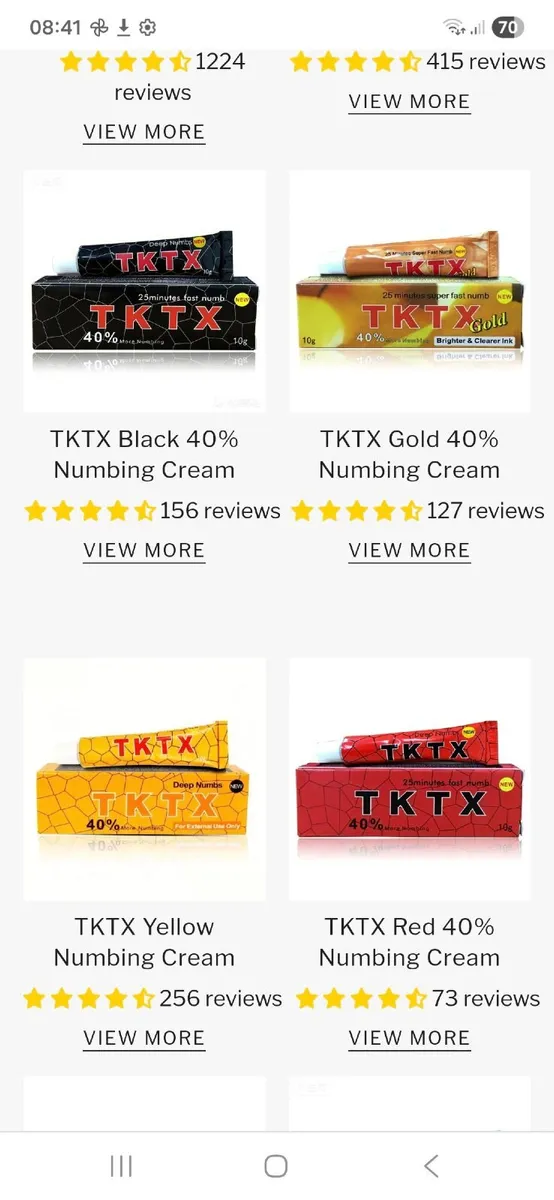 Tattoo numbing cream