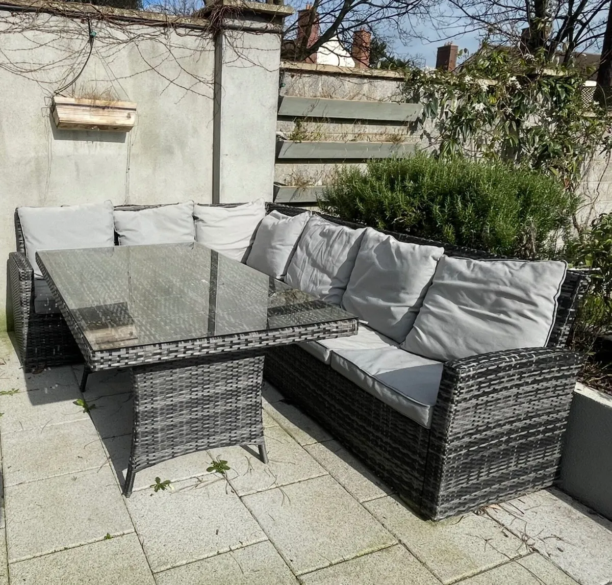 Rattan garden furniture corner sofa set - Image 2