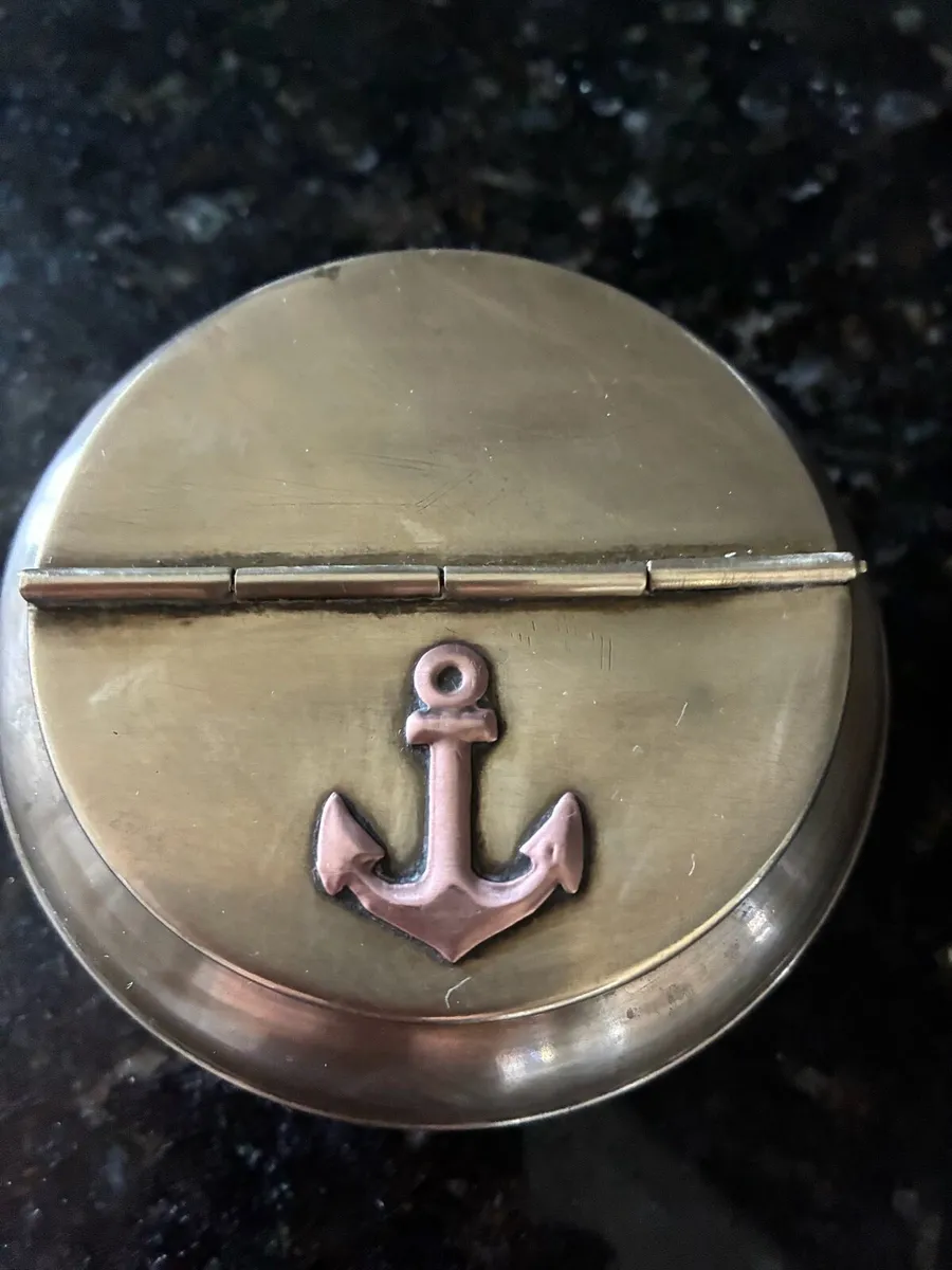 Vintage  Nautical Themed  Brass Ashtray - Image 1