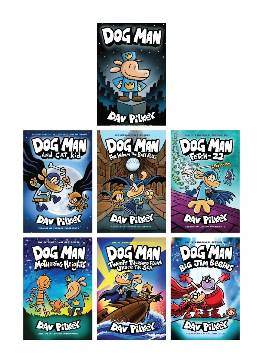 Children's Books - 7 BRAND NEW Dog Man Hardback Bo