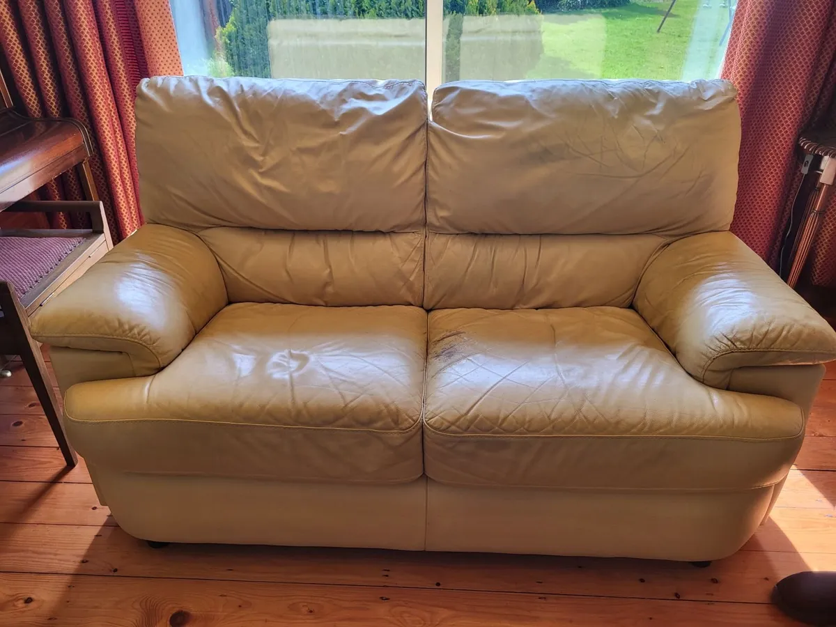 3 Leather Couches For Sale - Malahide - Image 1
