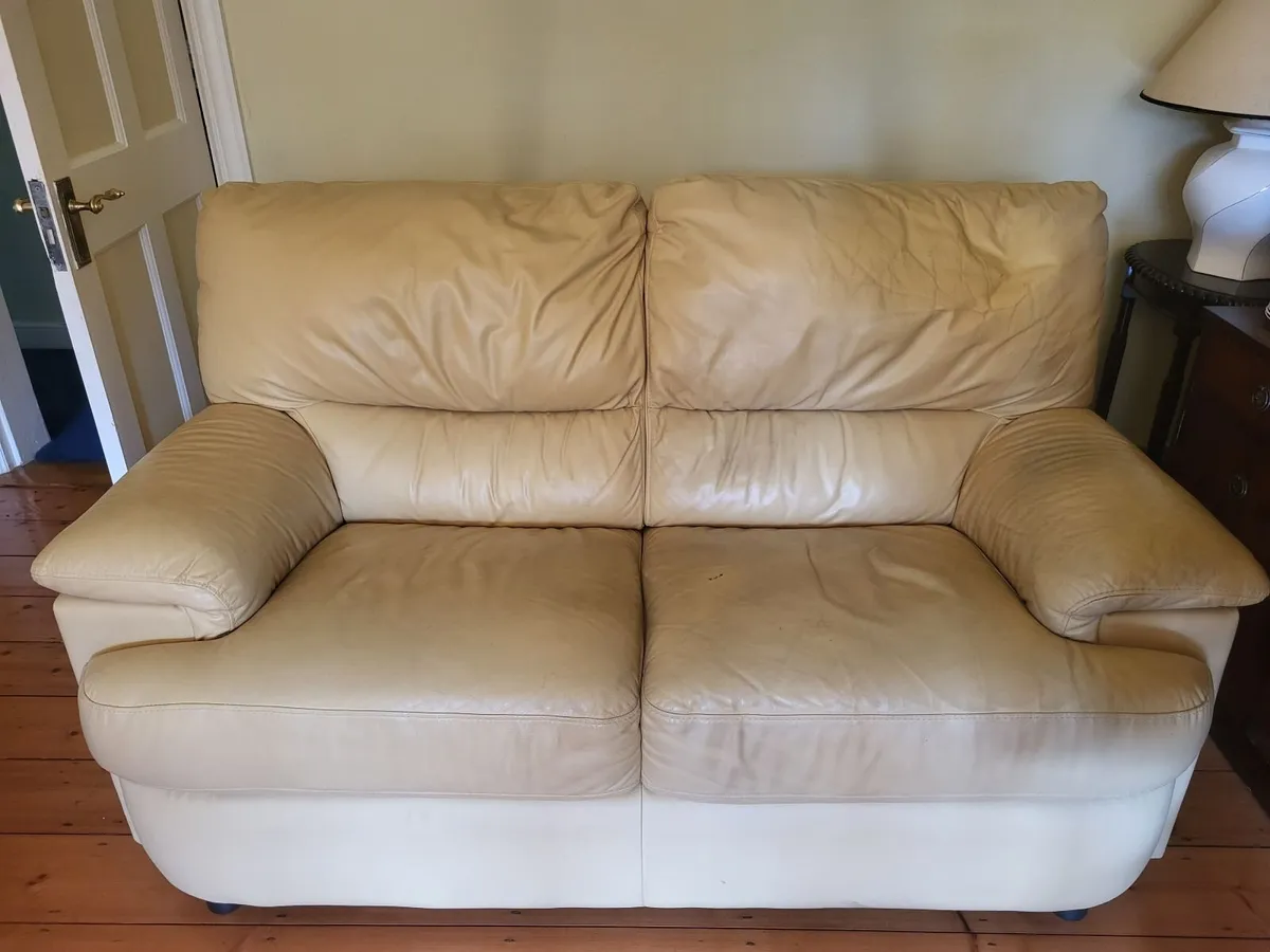 3 Leather Couches For Sale - Malahide - Image 2