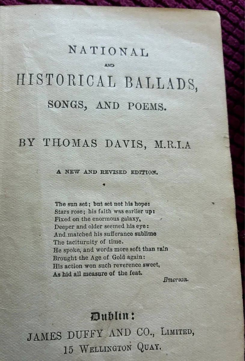 National Ballads Songs & Poems- Thomas Davis - Image 4