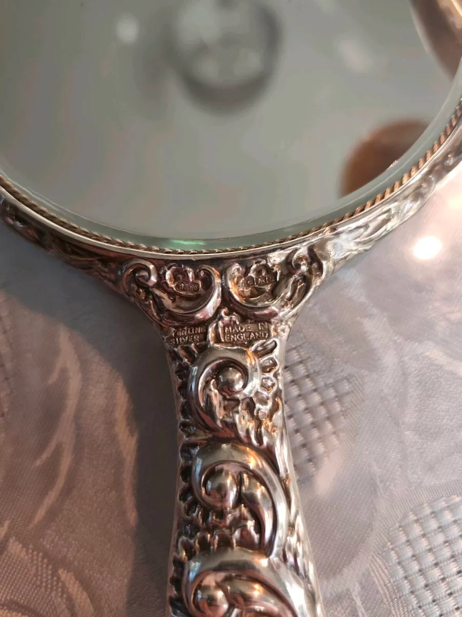 Sterling silver antique full vanity set 550gram - Image 2