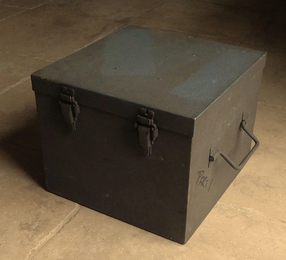 Vintage Heavy Duty Metal Storage Box - Image 1