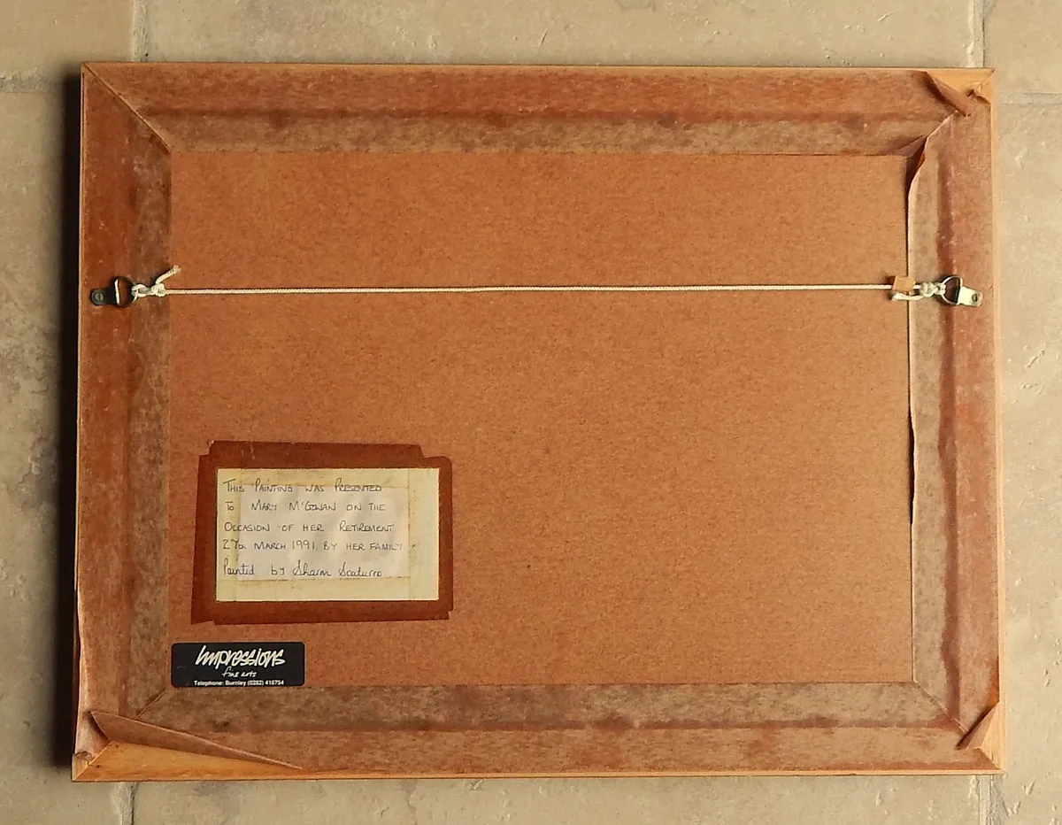 Large Signed Vintage Watercolour - Image 4