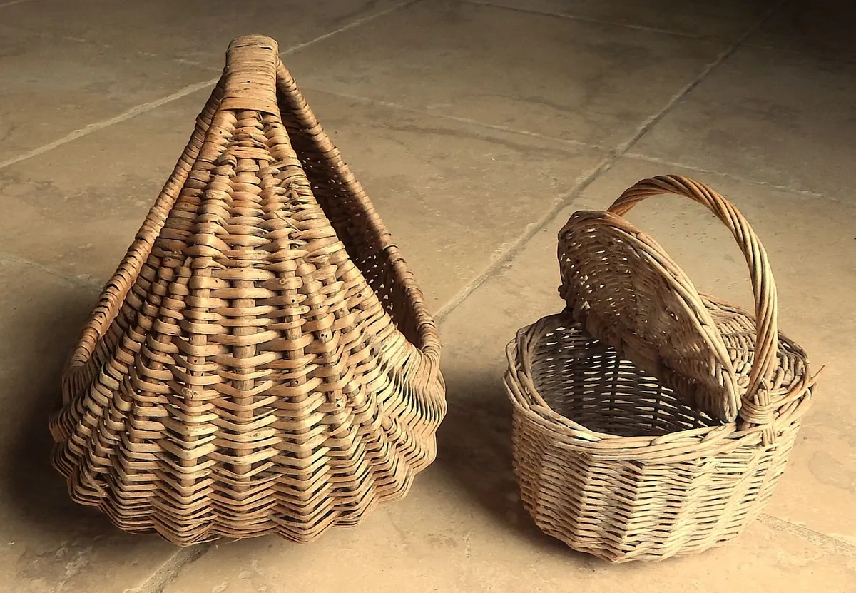 Selection of 3 Vintage Wicker Baskets - Image 4