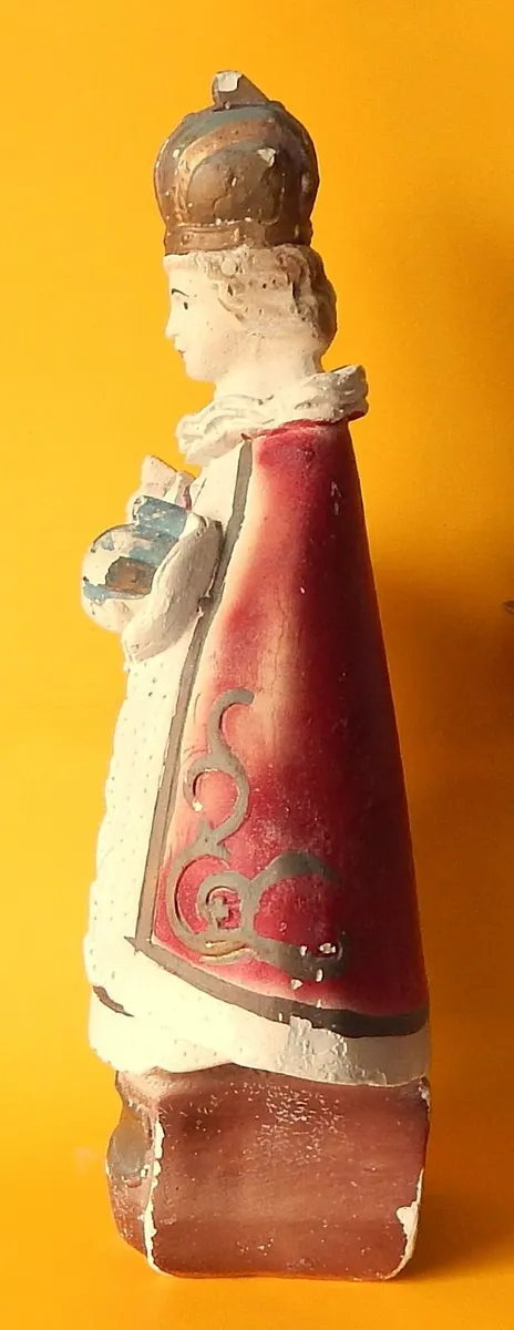 Vintage Child of Prague Statue in Original Paint - Image 2