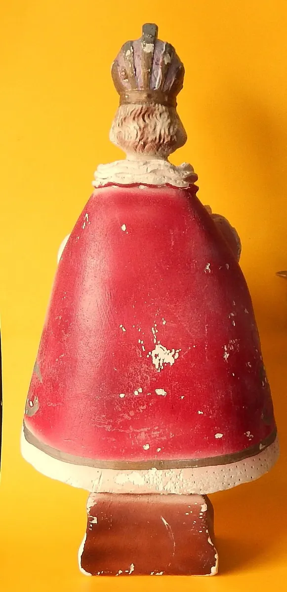 Vintage Child of Prague Statue in Original Paint - Image 3