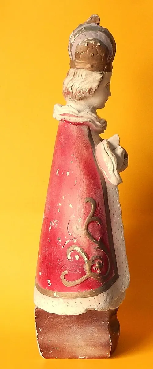 Vintage Child of Prague Statue in Original Paint - Image 4