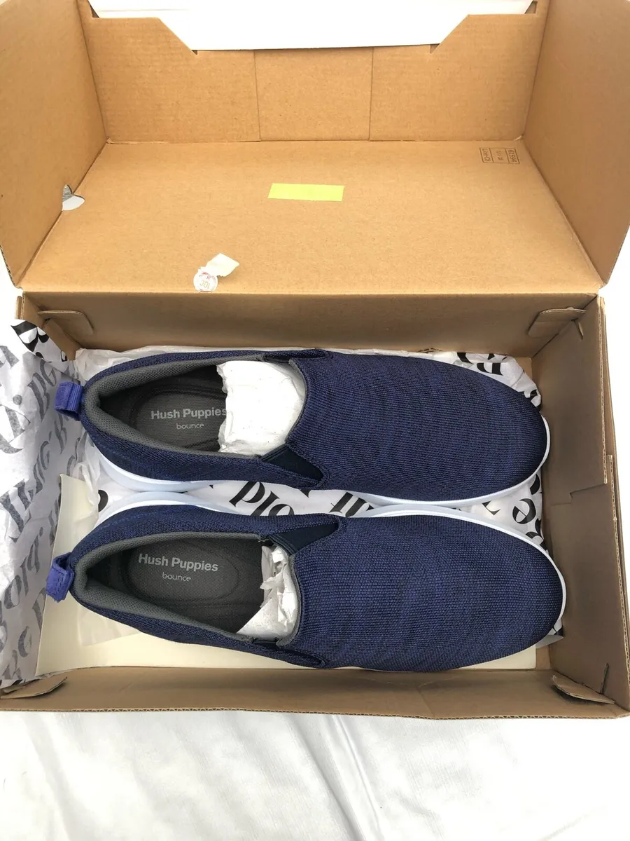 New - Hush Puppy cooper slip on trainers - navy - Image 3