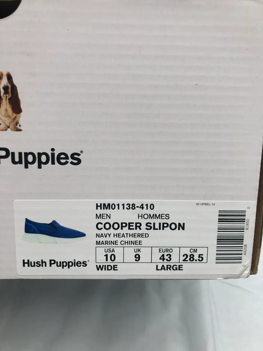 New - Hush Puppy cooper slip on trainers - navy - Image 4