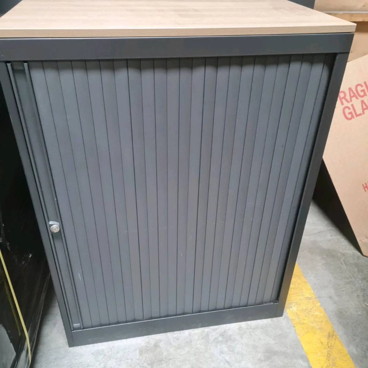 Bisley metal tambour storage cabinet - Image 1