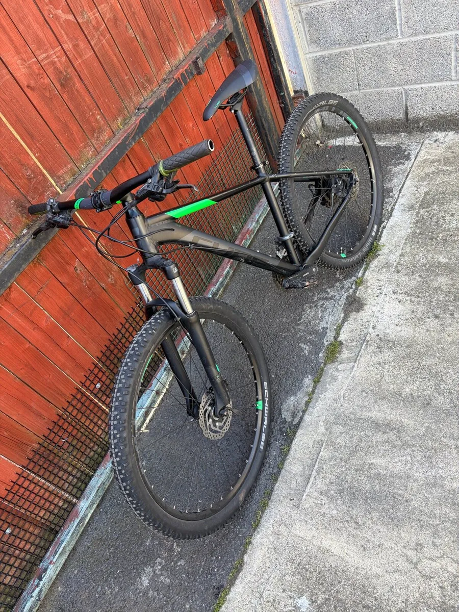 Black/Green cube mountain bike - Image 2