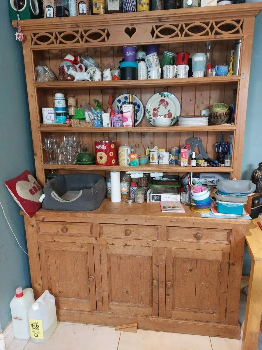 Pine kitchen dresser 210x150x45cm