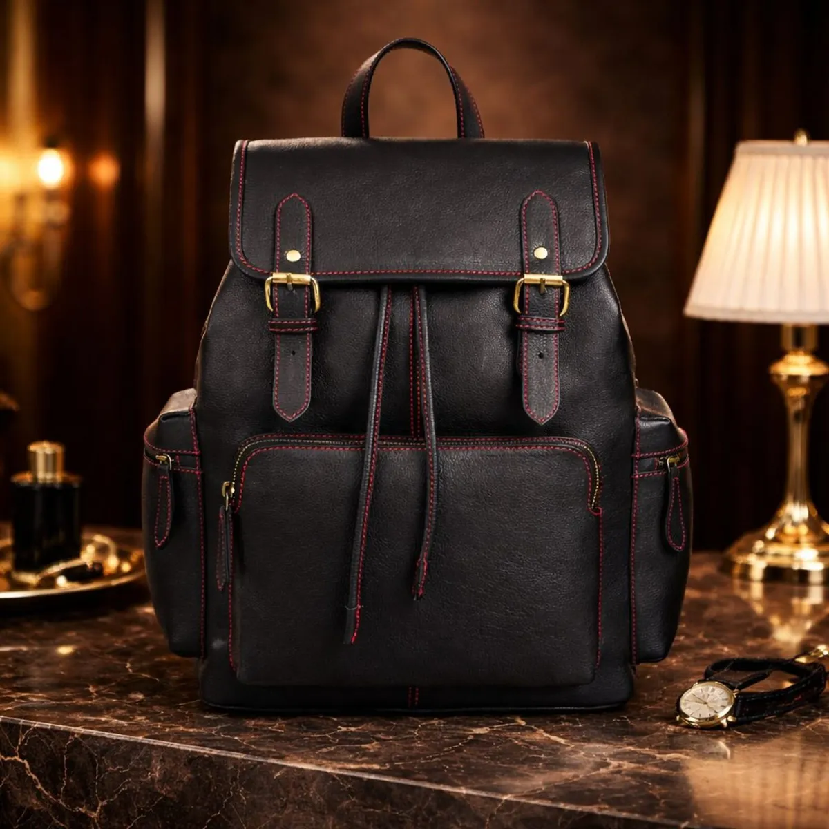 Genuine Leather Backpack School & Office Bag - Image 1