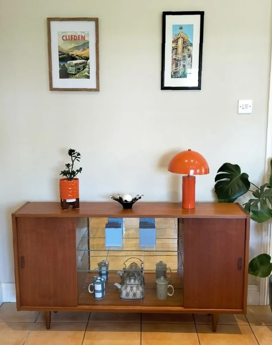 Mid Century Vintage Teak Display Cabinet - Image 1
