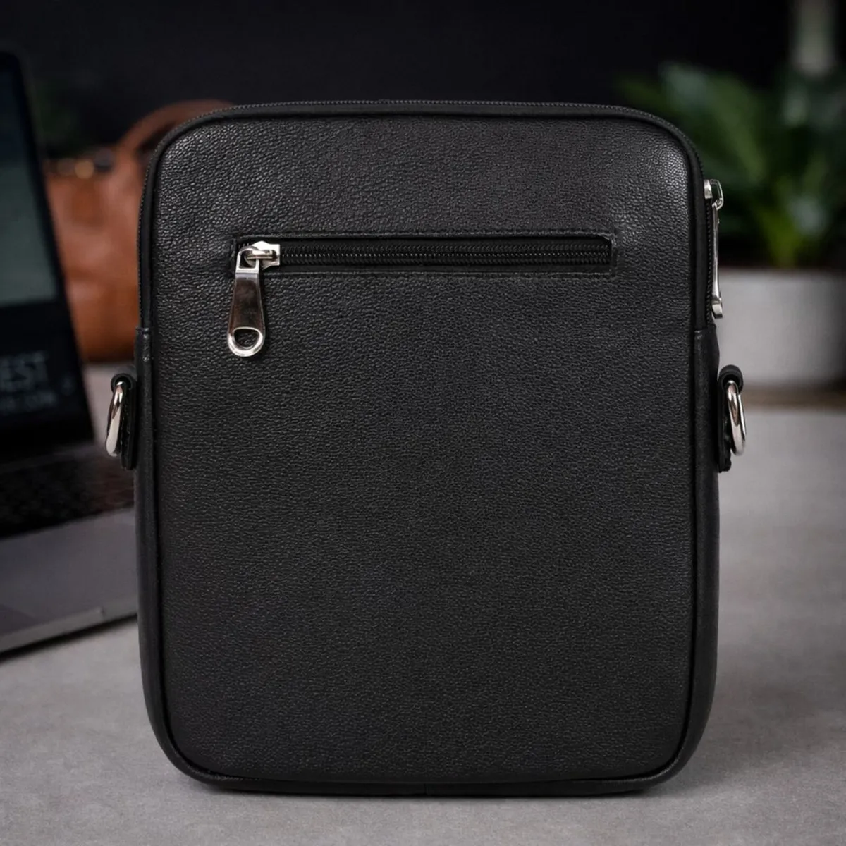 Leather Crossbody Sling Bag Genuine Leather Purse - Image 3