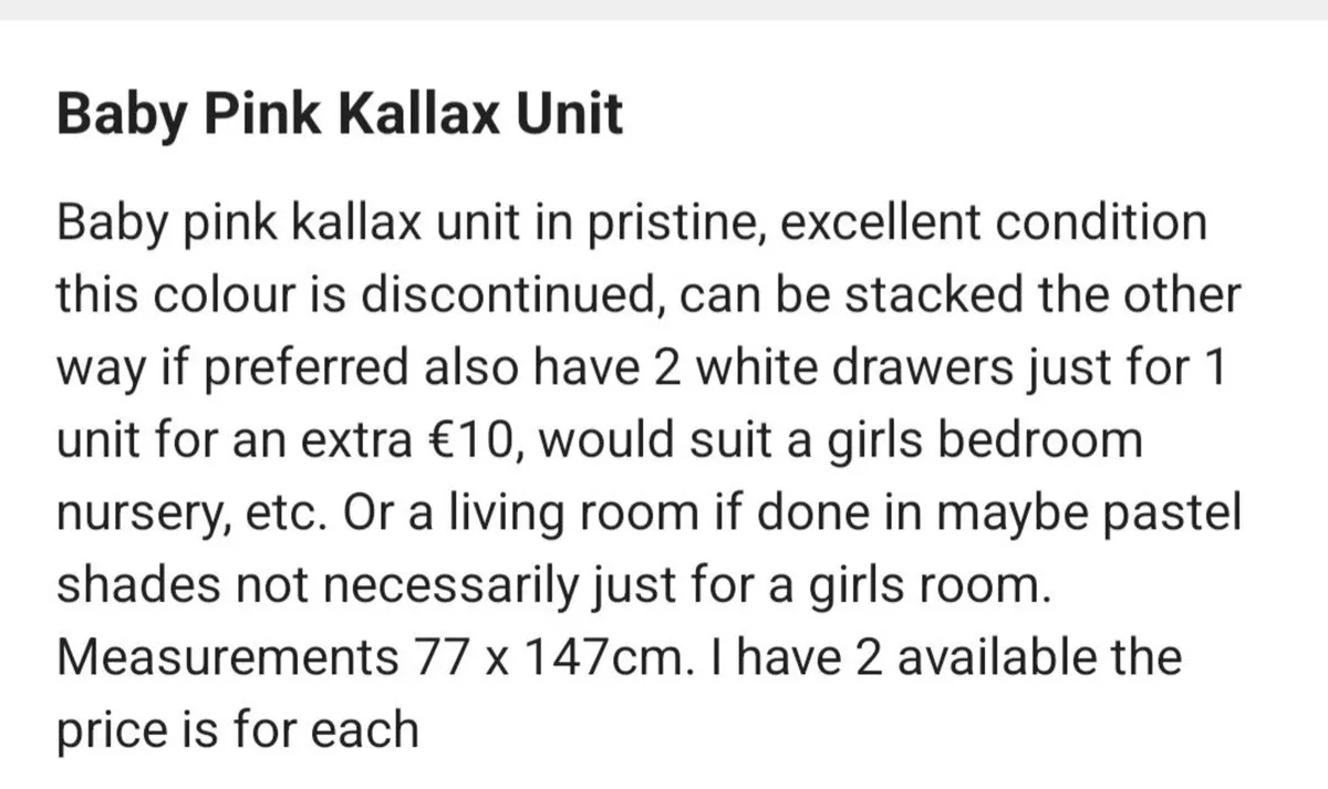 Baby Pink Kallax Unit - Image 2